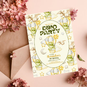 Dinosaur Theme Baby Shower Invitation