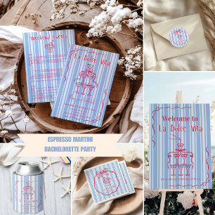 La Dolce Vita Bachelorette Weekend Itinerary Invitation