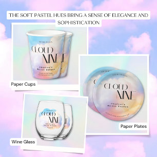 She's On Cloud Nine Pastel Bridal and Baby Shower Save The Date