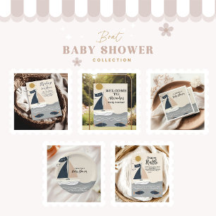 Nautical Boat Baby Shower Invitation