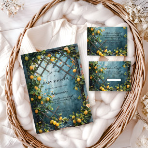 Summer Lemon Blossom Baby Shower Invitation