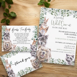 Books for Baby Shower Woodland Animals Forest   Enclosure Card