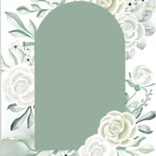 Dusty Sage Watercolor Floral Wedding Shower Invitation