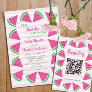 Sweet Watermelon Baby Shower Registry Enclosure Card