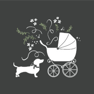 Dachshund Weiner Dog Baby Shower Gender Neutral Invitation