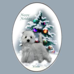 West Highland White Terrier Christmas Gifts Holiday Card