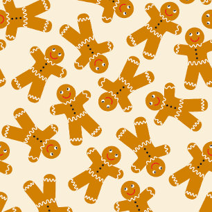 Gingerbread Cookies on black  Gift Tags