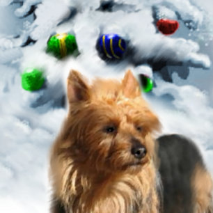 Australian Terrier Christmas Gifts Holiday Card