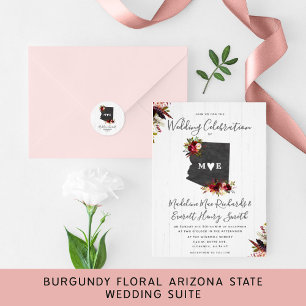 Arizona State Destination Wedding Invitation