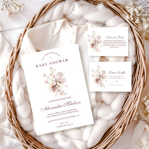 Romantic Spring Floral Baby Shower Invitation