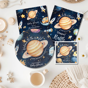 Modern Space Outer Galaxy  Books for Baby Enclosure Card
