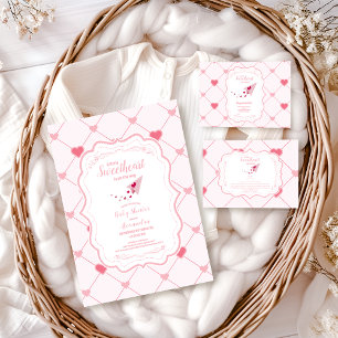 Trendy Sweetheart Valentine's Day Baby Shower Invitation