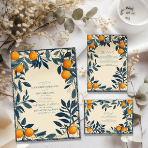 Mediterranean Italy Greece Lemon Vibrant Wedding Acrylic Invitations