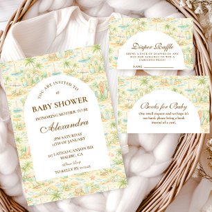 Storybook Tropical Animals  Baby Shower Invitation