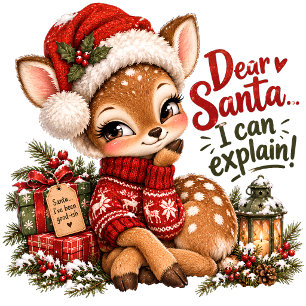 Funny "Dear Santa" Personalised Reindeer Christmas Mug