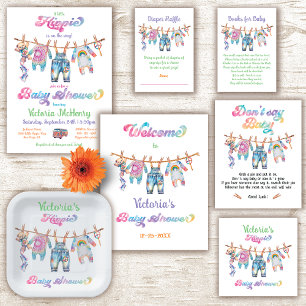 Little Hippie Clothesline Don't Say Baby Poster