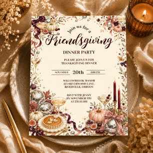 Glamourous Disco Friendsgiving Napkin