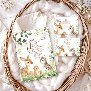 Forest Woodland Oh Deer  Books for Baby Enclosure Card