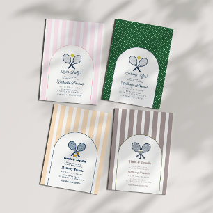 Preppy Club Tennis & Tequila Birthday Party Invitation