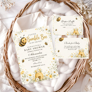 Whimsical Bumble Bee Baby Shower Invitation