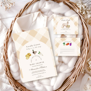 Locally Grown  Baby Shower Diapper Raffle Enclosure Card