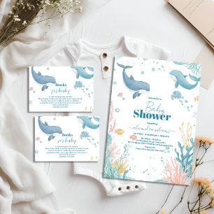 Modern Under the Sea Gender Neutral Baby Shower Invitation