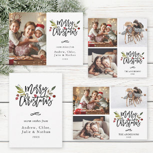 Red Berries Merry Christmas Photo Holiday Card