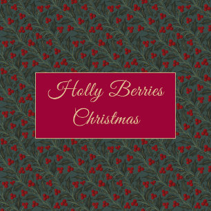 Holly Berries Wrapping Paper