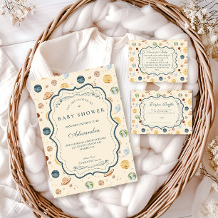 Whimsical Space Nursery Diapper Raffle Enclosure Card