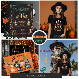 Cute Halloween Monster Witch  Wrapping Paper