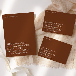 Modern & Sleek Typography Wedding Save our Date Invitation