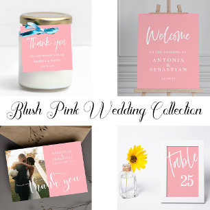 Blush Pink Save the date Card