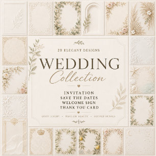 Classic White Eucalyptus greenery Wedding Invitation