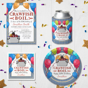 Crawfish Boil Birthday Party Paper Plate