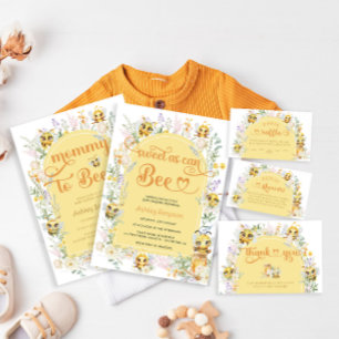 Sweet as Can Bee & Floral Diaper Raffle Enclosure Card