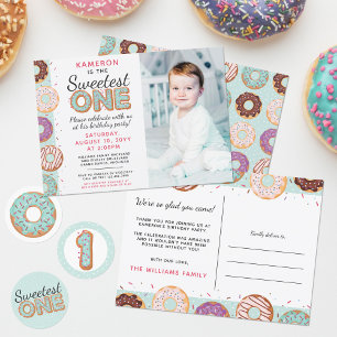 Blue Iced Doughnut With Sprinkles Classic Round Sticker