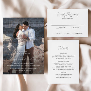Maya Simple Photo Modern Wedding Invitation