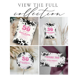 Chic Rustic Cow Print Black and White Wrapping Paper