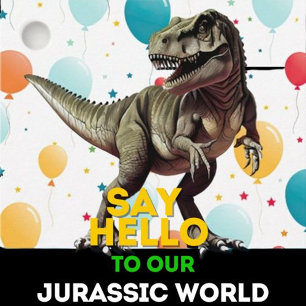 Dinosaur Party Balloon Wrapping Paper