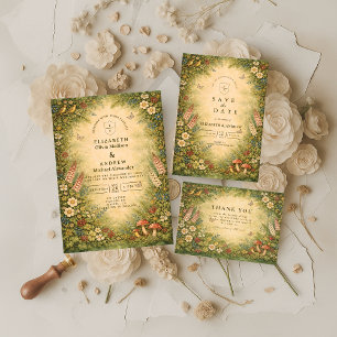 Wildflower Woodland Garden Wedding RSVP Card