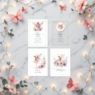 Fairy First 1st Birthday Party Invitation