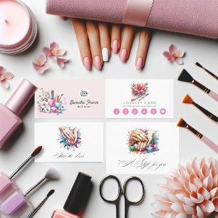 Pink Nail Salon Loyalty Card