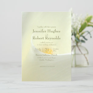 Elegant White Calla Lily Wedding Invitation