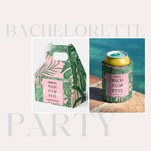 Watercolor Tropical Pink Bachelorette Invitation