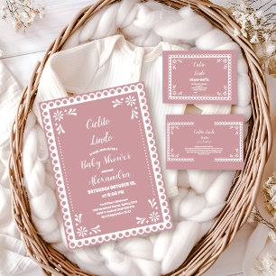 Pink Mexican Cielito Lindo Diapper Raffle Enclosure Card