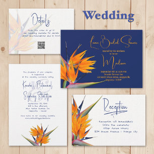 Hawaiian Wedding Bird-of-paradise Flowers Invitation