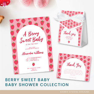 Thank you Strawberry Baby Shower Favour Box