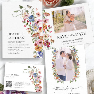 Wildflower Colourful Wedding Programme