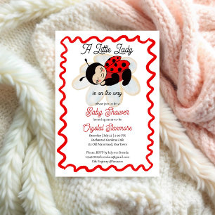 Ladybug baby shower favour stickers