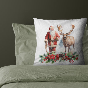 Retro Santa Claus ride horses and holy berries  Coffee Mug